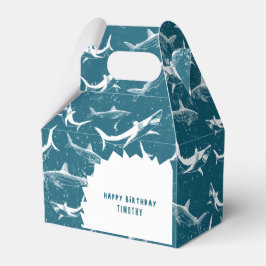 Födelsedagsfesten Distress Blue Shark Boys Presentaskar