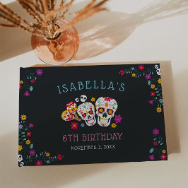 Födelsedagsfesten Döskallar Day of the dead Tema Gästböcker