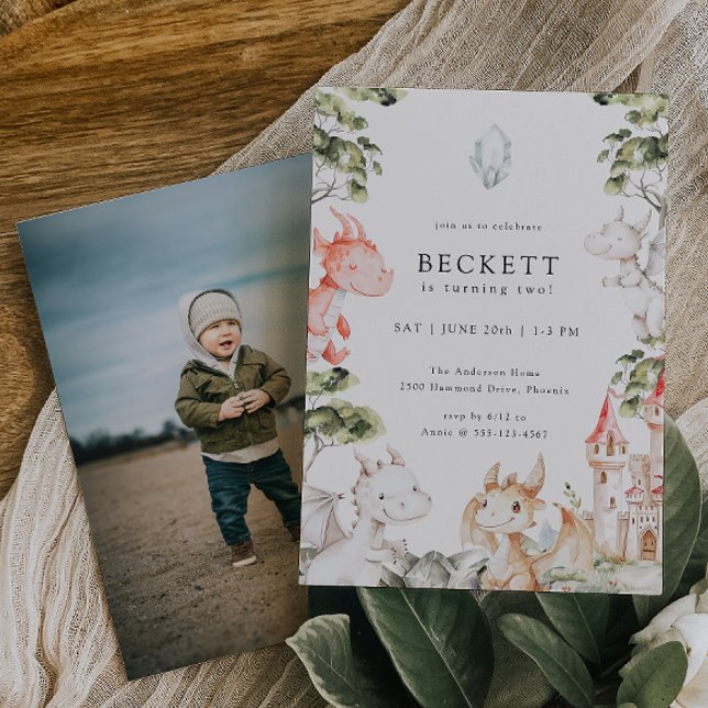 Födelsedagsfesten Dragon Theme Inbjudningar (Skapare uppladdad)