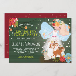 Födelsedagsfesten "Echanted Forest Fairy" Inbjudningar