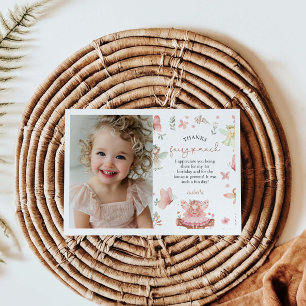 Födelsedagsfesten Fairy First First Girl Tack Kort