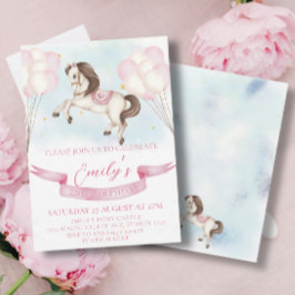 Födelsedagsfesten Fairytale Pony Stars Pinky Ballo Inbjudningar
