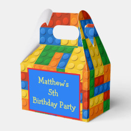 Födelsedagsfesten Färgblock för Byggnad Presentaskar