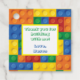 Födelsedagsfesten Färgfläckar Bygger block Gåvor Etiketter