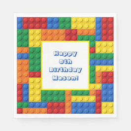 Födelsedagsfesten Färgfläckar för Byggnad Pappersservett
