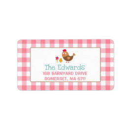 Födelsedagsfesten Farm Yard Adressetiketter Farm Y
