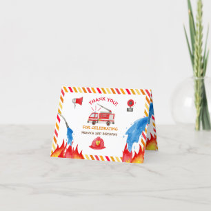 Födelsedagsfesten Fire Lastbil Fire Engine Tack