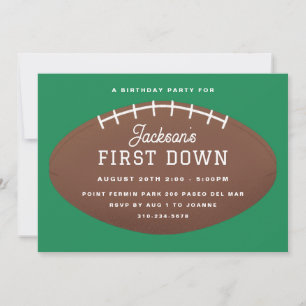 Födelsedagsfesten First Down Football Inbjudningar