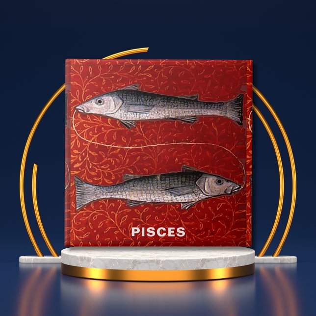 Födelsedagsfesten Fiske Zodiac-tecken Kakelplatta (Pisces the Fish Zodiac Sign Birthday Party Ceramic Tile Cover)