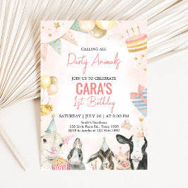 Födelsedagsfesten för djur i Party Inbjudningar