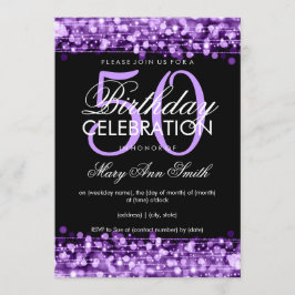 Födelsedagsfesten för eleganten 50th Sparkles Inbjudningar