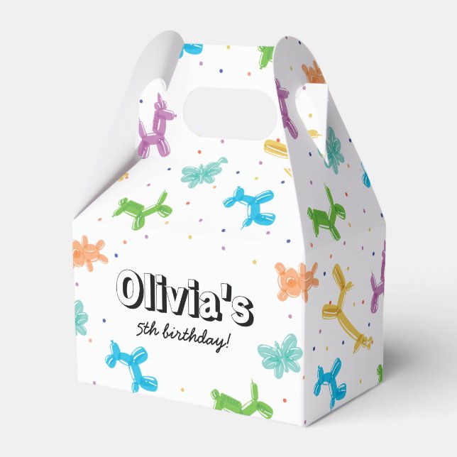 Födelsedagsfesten för färgstarka, färgstarka, ball presentaskar (Framsidan Sidan)