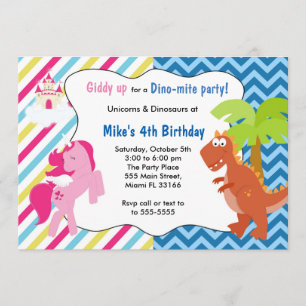 Födelsedagsfesten för inbjudan till Unicorn Pony D