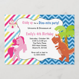 Födelsedagsfesten för inbjudan till Unicorn Pony D