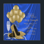 Födelsedagsfesten för kvinnornas Royal Blue och Gu Inbjudningar<br><div class="desc">Royal blue och guld födelsedagsfest inbjudan med vackra högklackskor från guld glitter, guld-ballonger, champagne och pärlor på en luxuriös royal blå satängbakgrund. Den här eleganten blått och guld födelsedagsfest inbjudan är lätt att anpassa för evenemanget genom att helt enkelt lägga till dina uppgifter i teckensnittet stil och färg, formuleringen och...</div>