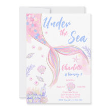 Födelsedagsfesten för Sjöjungfru av rosa under sjö