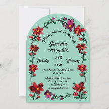 Födelsedagsfesten för Whimsique Flowers Arch Gräns