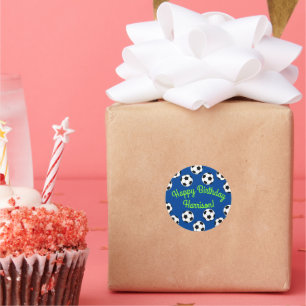 Födelsedagsfesten Fotsporter Runt Klistermärke