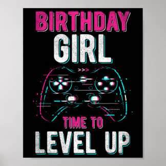 Födelsedagsfesten Game-spel på Flickor Poster