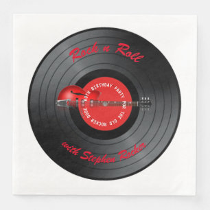 Födelsedagsfesten Gammal Rocker, Guitar Record Pappersservett