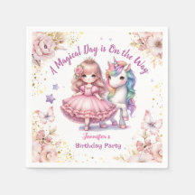 Födelsedagsfesten Girls Princess Unicorn Birthday