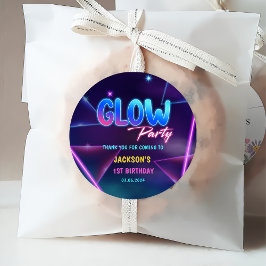 Födelsedagsfesten Glow Neon Ljus Tack Gåvor Etiketter