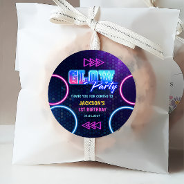 Födelsedagsfesten Glow Neon Ljus Tack Gåvor Etiketter