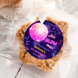 Födelsedagsfesten Glow Neon Ljus Tack Runt Klistermärke