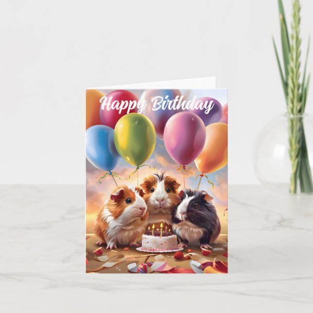 Födelsedagsfesten Guinea Gris Kort (Framsida)