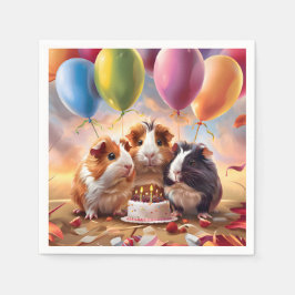 Födelsedagsfesten Guinea Grisar Pappersservett