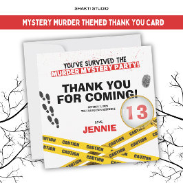 Födelsedagsfesten Halloween Crime Tack Kort