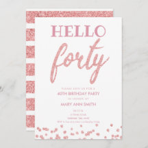 Födelsedagsfesten Hej 40 Glitter i ro