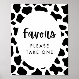 Födelsedagsfesten heliga Cow Skriv ett favoritteck Poster