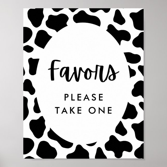 Födelsedagsfesten heliga Cow Skriv ett favoritteck Poster (Framsidan)