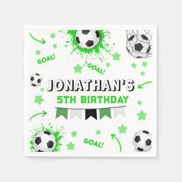 Födelsedagsfesten Idrottskidor för barn Pappersservett