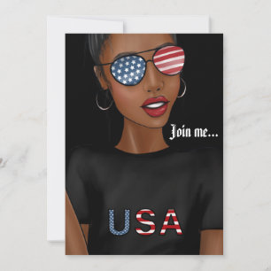 födelsedagsfesten Independence day USA den 4 juli Inbjudningar