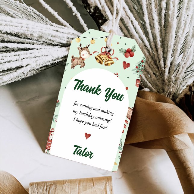 Födelsedagsfesten Julrenar Presentetikett (Skapare uppladdad)