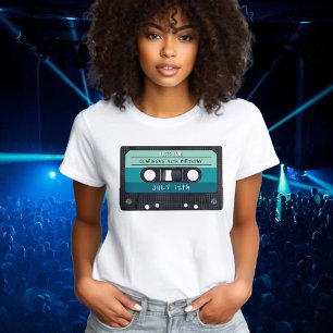 Födelsedagsfesten Kassettbandblått band T Shirt