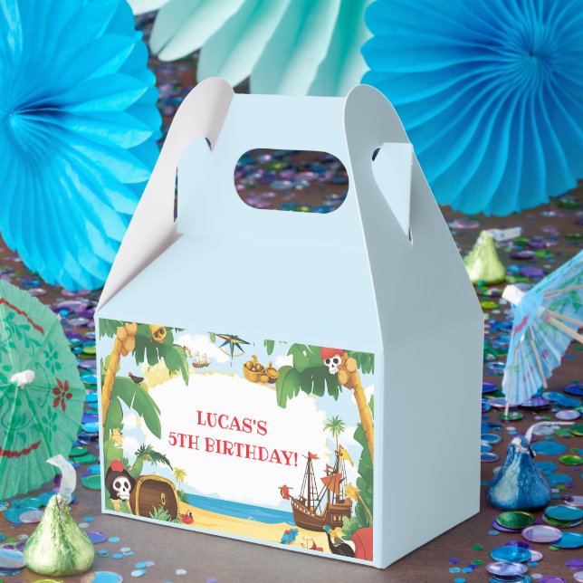Födelsedagsfesten Kids Pirat Frakt Presentaskar (Part)