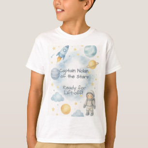 Födelsedagsfesten Kosmiutrymme Rocket & Stars - T Shirt