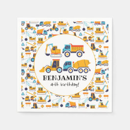 Födelsedagsfesten Lastbil Fordon Pappersservett