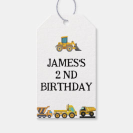 Födelsedagsfesten Lastbil Presentetikett