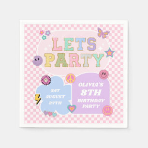 Födelsedagsfesten låt oss Party Preppy Varsity Pat Pappersservett
