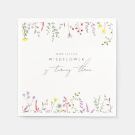 Födelsedagsfesten Little WildblommGirls Blommigt Pappersservett