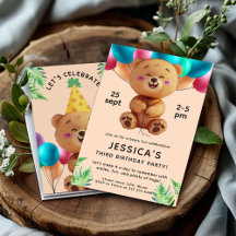 Födelsedagsfesten lycklig Bear Balloons