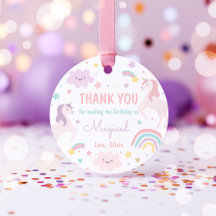 Födelsedagsfesten Magic Pastel Unicorn Rainbow