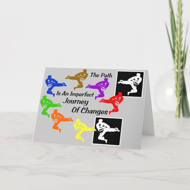 Födelsedagsfesten Martial Arts Boys Kort (Framsida)