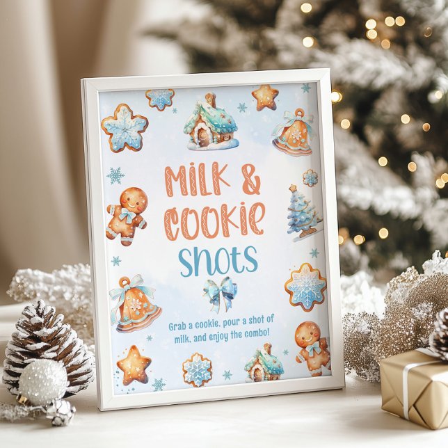 Födelsedagsfesten Mjölk och Cookie Blue Poster (Skapare uppladdad)