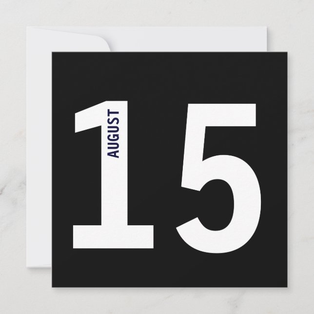 Födelsedagsfesten Modern fet kalender Bachelor Inbjudningar (Framsida)