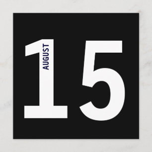 Födelsedagsfesten Modern fet kalender Bachelor Inbjudningar